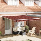 vidaXL Marchiză manuală retractabilă , portocalie și maro 400x300 cm