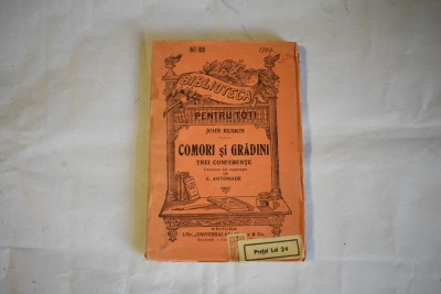 John Ruskin - Comori si gradini (Biblioteca pentru toti nr. 867-868) foto
