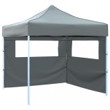 VidaXL Cort de petrecere pliabil, 2 pereți laterali, antracit, 3 x 3 m