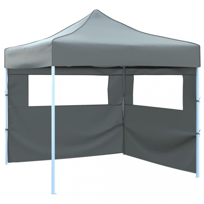 Gossi cort de petrecere pliabil, 2 pereti laterali, antracit, 3 x 3 m