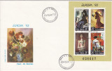 ROMANIA 1993 LP 1316 EUROPA &#039;93 BLOC/PLIC PRIMA ZI A EMISIUNII, Stampilat