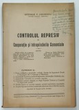 CONTROLUL REPRESIV in COOPERATIE si INTREPRINDERILE COMERCIALE de GEORGE F. POPESCU , 1941, DEDICATIE *