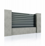 Cumpara ieftin Gard WPC Cu Placaj Ares Aluminiu, Soft Strips