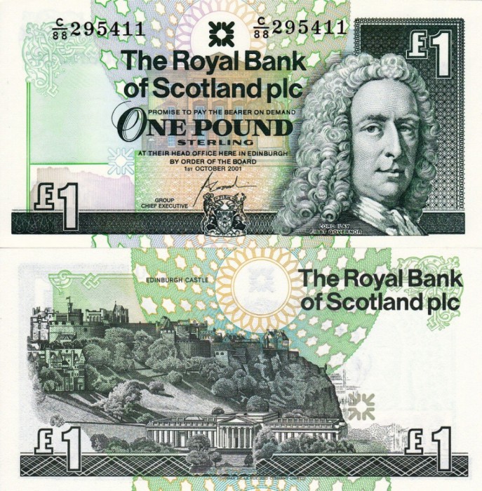 SCOTIA 1 pound 2001 UNC!!!