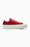 Converse tenisi Chuck Taylor All Star Lift Valentine&#039;s Day culoarea rosu, A13653C