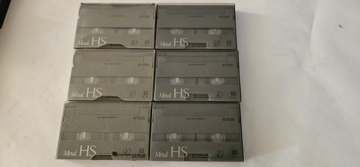 CASETA VIDEO TDK METAL HS 8MM LOT 6 BUCATI , FOLOSITE .