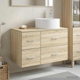 Cumpara ieftin Set dulap baie 2 buc. Stejar Sonoma 79,5 x 44,5 x 80 cm