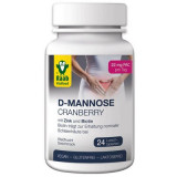 D-manoza si Merisor 2200mg, 24 Tablete Vegane, 52.8g, Raab - Suport Sanatate Urinara