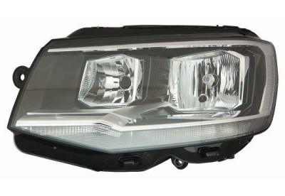 Far VW Transporter/Multivan (T6), 04.2015-, partea Stanga, cu lumina de zi; tip bec H7+H7+PWY24W+W21W+W5W; electric; cu motor, DEPO foto
