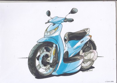 bnk div Scuter Peugeot - afis / poster / print - KoolArt 1331 foto