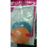 Set de 5 unități: Set 2 bureți curățare față, albastru-orange