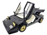 Macheta Lamborghini Countach negru 1:24 replica metal lumini si sunete usi tip foarfeca
