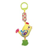 Jucarie interactiva pentru carucior/patut cu agatatoare, puisor cu sunet, 11x35cm, multicolor, AC, Oem