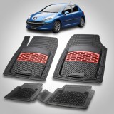 Cumpara ieftin Covorase Auto Tip Tavita Compatibile Peugeot 207 Hatchback (5 usi 2006-2009)-Red