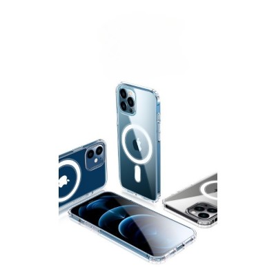 Husa magsafe silicone acryl pentru iphone 14 pro max, flippy, ambalaj blister transparenta foto