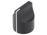 Buton rotativ negru cu indicator 6mm aluminiu