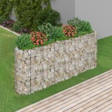 VidaXL Strat &icirc;nălțat gabion, 260x50x100 cm, fier galvanizat