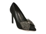 Pantofi eleganti EPICA negri, 6A122, din piele intoarsa