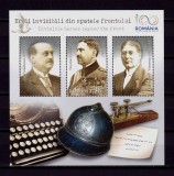 RO 2018 LP 2224 ,&quot;Eroii invizibili din spatele frontului &quot;, colita 775 , MNH