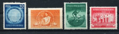 1952 , Lp 329 , Uniunea Internationala a Studentilor - MNH foto