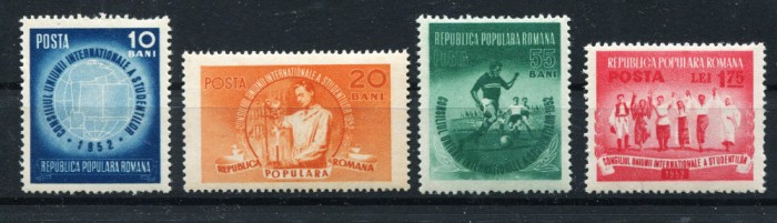 1952 , Lp 329 , Uniunea Internationala a Studentilor - MNH