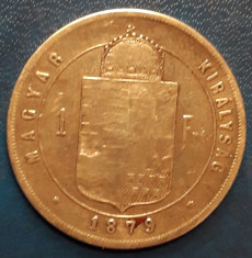 Moneda argint 1 FORINT 1879 - Ungaria foto