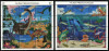 GABON 1995 - Fauna preistorica /set 2 colite MNH, Nestampilat