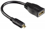 Adaptor Hama 122236, micro HDMI - HDMI (Negru)