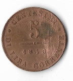 Moneda 5 centesimi 1849 - Venezia