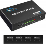 Splitter HDMI KIIYO 1X4 - V1.4b Splitter HDMI 1 Intrare 4 Ieșire Alimentat de un