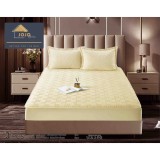 Cumpara ieftin Topper Saltea/Husa de pat matlasata si 2 fete de perne din catifea, cu elastic, model tip topper 160x200 - JO846