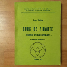 Curs de finanțe/Finanțele statelor capitaliste/ Ioan Buftea/1981