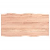 Cumpara ieftin Blat masa, 80x40x2 cm, maro, lemn stejar tratat contur organic
