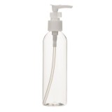 Sticla de voiaj cu dozator, transparenta, plastic, 200 ml