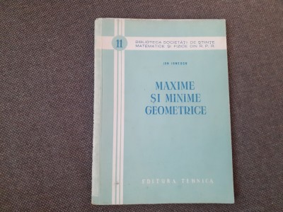 Maxime si minime geometrice Ion Ionescu foto