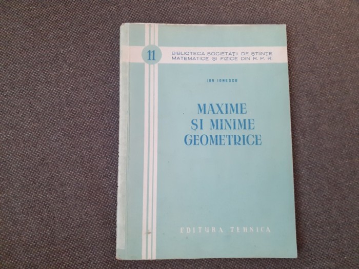 Maxime si minime geometrice Ion Ionescu