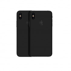 Set Folii Skin Acoperire 360 Compatibile cu Apple iPhone XS (SET 2) - ApcGsm Wraps Color Black Matt