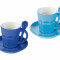 Set 2 cani pentru cafea - Intermezzo - albastru/albastru inchis