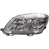 Far Skoda Fabia 5J, 04.2010-03.2015, Roomster/Praktik 5J2 04.2010-, partea Dreapta, electric, tip bec H7+H7, cu motoras, cu lumini pentru curbe, Hella