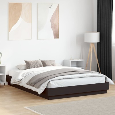 vidaXL Cadru de pat, negru, 120x200 cm, lemn prelucrat 3209864 foto