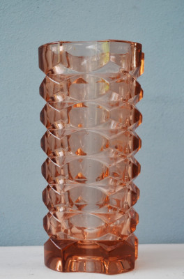 Vaza Art deco Luminarc Rosaline Salmon Pink Vintage Vase foto