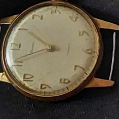 Ceas vechi de mana BECHA marcat Au 12,5,functional,Ceas original RAR de colectie
