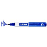 Marker permanent pe baza de alcool, varf rotund 2 mm, albastru