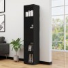 Gossi biblioteca, negru, 36x30x171 cm, lemn prelucrat