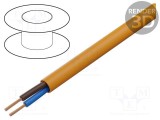 Cablu H05BQ-F 2x1mm2 neecranat 300V, 500V HELUKABEL portocalie