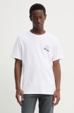 Converse tricou din bumbac bărbați, culoarea bej, cu imprimeu, 10027195-A02
