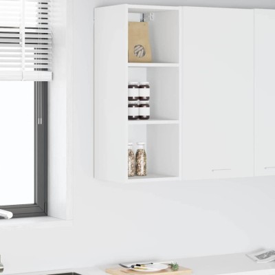 vidaXL Dulap suspendat Riga Alb 30 x 29,5 x 80 cm Lemn compozit 884434 foto