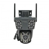 Camera de supraveghere 3 lentile, 3 obiective 6 MP, WIFI 2.4GHz, rotire 360 grade PTZ cu senzor de miscare, alarma, detectie umana si aplicatie IPC360