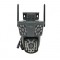 Camera de supraveghere 3 lentile, 3 obiective 6 MP, WIFI 2.4GHz, rotire 360 grade PTZ cu senzor de miscare, alarma, detectie umana si aplicatie IPC360