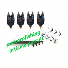 Set 4 Avertizori Digitali Hakuyo + 4 Swingeri Iluminare Cu Tija + 4 Tije Otelite